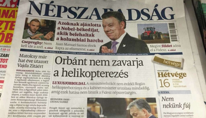 Cel mai mare ziar de opoziție din Ungaria a fost închis - nepszabadsag-1476009306.jpg