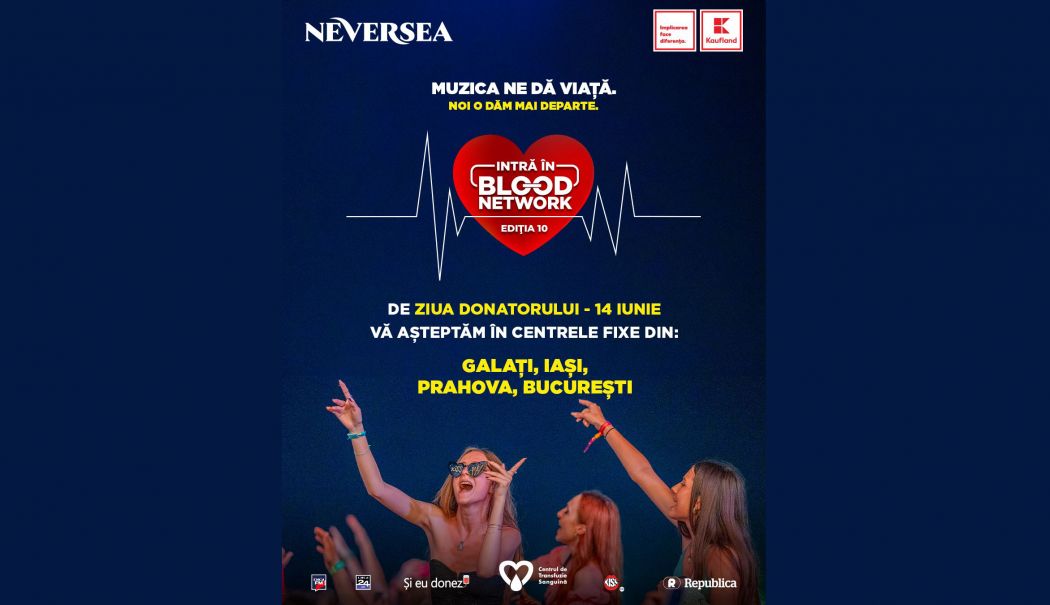 Blood Network marchează Ziua Donatorului printr-o campanie de donare în centrele fixe din București, Galați, Ploiești și Iași: donezi sânge și primești abonament la Neversea - neverseaziua-donatoruluo-1718209307.jpg