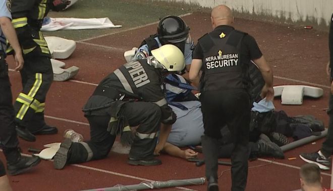 Suporterul care a lovit un jandarm cu scaunul în cap a fost prins. E acuzat de tentativă de omor - nzllotczogq1mzc3yjg0mwrjndyzmgnh-1560243590.jpg