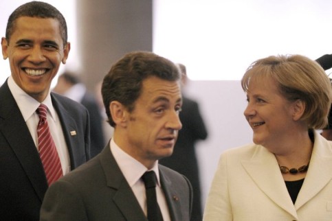 Obama se va întâlni separat cu Sarkozy și Merkel, în cadrul summit-ului de la Cannes - obamasarkomerkel793398p-1320083601.jpg