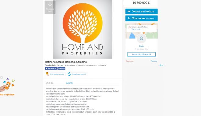 Cea mai veche rafinărie din România se vinde pe OLX - olx-1533887881.jpg