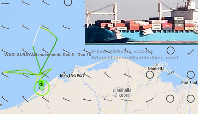 O navă a pierdut mai multe containere în apele Egiptului - onavaapierdutmaimultecontainerei-1639414507.jpg