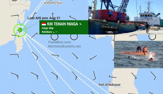 ALERTĂ PE APĂ! O navă s-a scufundat pe 22 august. 11 marinari au dispărut şi sunt căutaţi şi în prezent