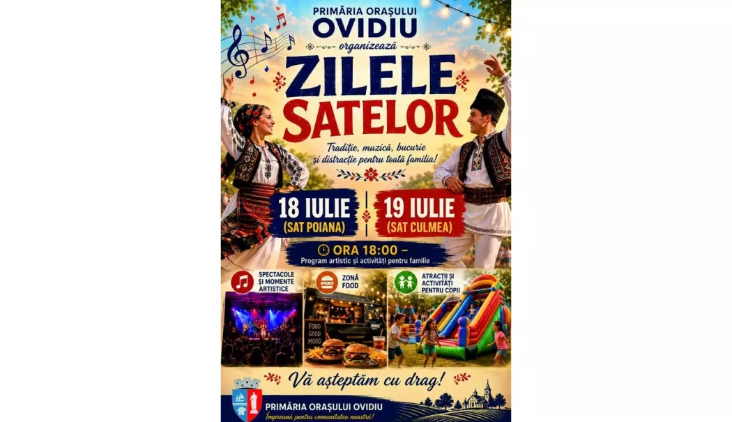 Zilele Orașului Ovidiu 2026! Patru zile de sport, tradiții și concerte pentru întreaga comunitate - ovidiu-1784033369.webp