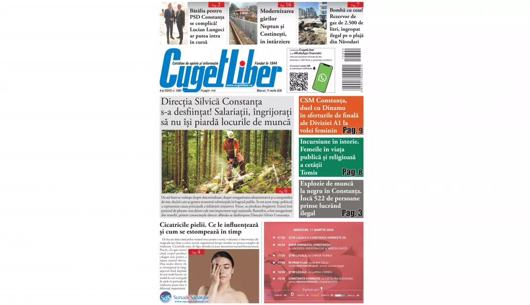 Iată titlurile zilei din data de 11 MARTIE ale ziarului CUGET LIBER! - pagina-01-1773165880.webp
