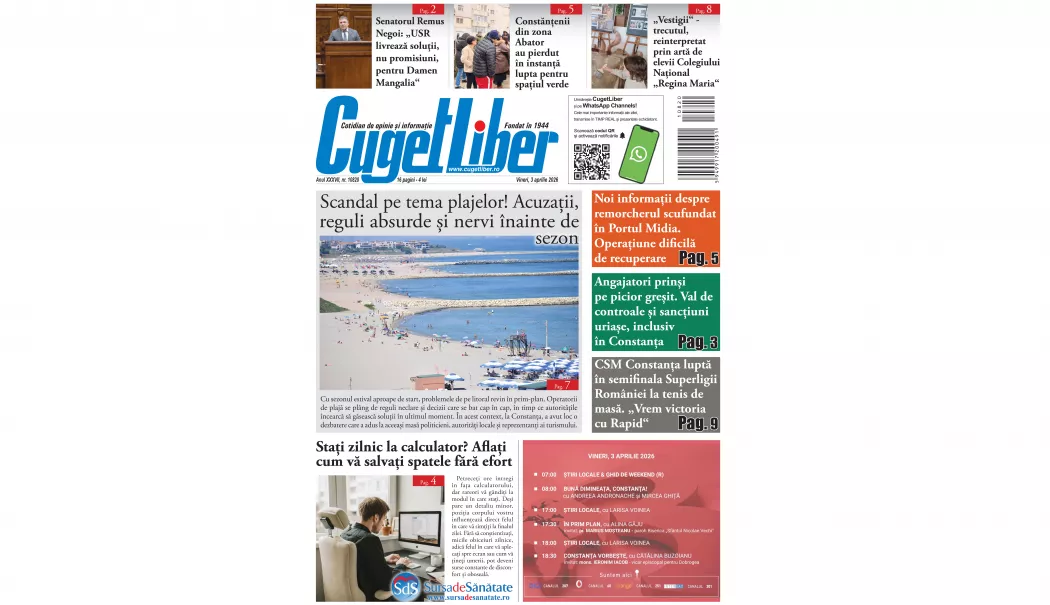 Iată titlurile zilei din data de 3 APRILIE ale ziarului CUGET LIBER! - pagina-01-1775150156.webp