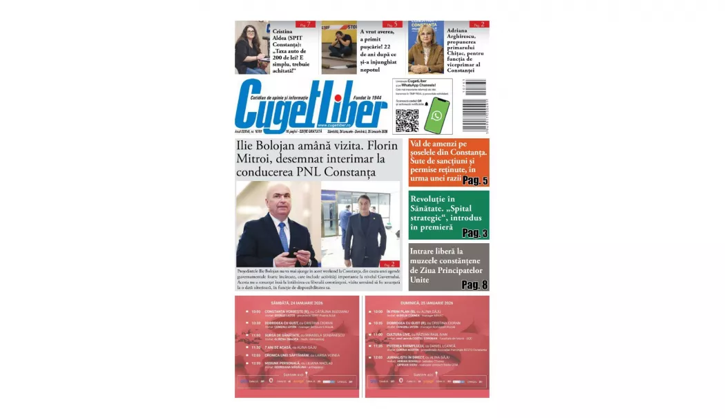 Iată titlurile zilei din data de 24 IANUARIE ale ziarului CUGET LIBER! - pagina-01bun-bun-1769192829.webp