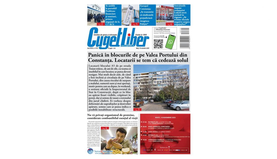 Iată titlurile zilei din data de 18 NOIEMBRIE ale ziarului CUGET LIBER! - pagina-site-1763405639.jpg