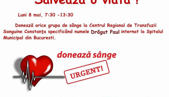 Ajutor urgent pentru un tânăr ce va fi operat astăzi.  Are nevoie de sânge - paulcumpana-1494161011.jpg