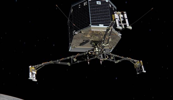 Robotul Philae nu a mai transmis de pe cometa Ciuriumov - Gherasimanko de 10 zile - philae-1437406033.jpg