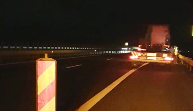 ATENȚIE! Trafic blocat pe A2. Un tir a rămas fără frâne - photo20191101192424-1572629733.jpg