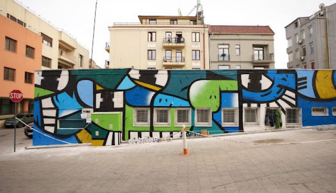 Galerie foto. Zece noi picturi murale extind circuitul artei stradale din Constanța - pisica-patrata-1697877134.jpg