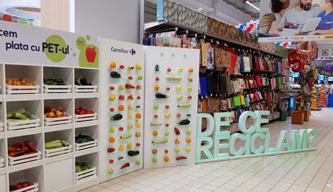 Plata cu pet-ul, la Carrefour Constanța. Primești la schimb fructe și legume românești - platacupetulcarrefour-1570658009.jpg