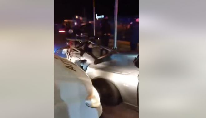 Incident la Constanța, la protestul fermierilor și transportatorilor! Polițistul a scos arma din dotare! Oficial de la IPJ