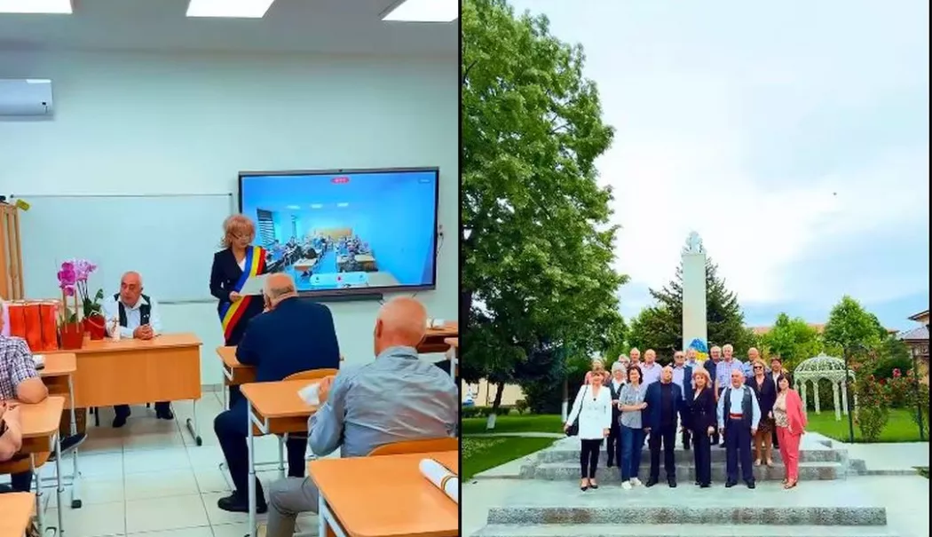 Primarul Ancuța Belu, alături de promoția de aur a Liceului Teoretic din Mihail Kogălniceanu