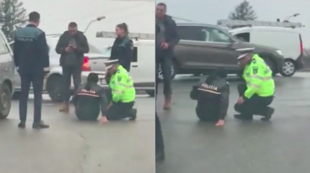 Polițistă lovită de o maşină, în timp ce dirija traficul! Şoferul, cercetat penal - politistalovitaintrafic-1645614375.jpg