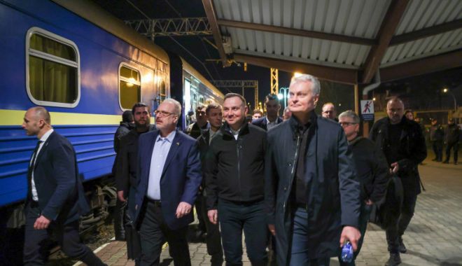 Președinții Poloniei și statelor baltice merg la Kiev pentru a se întâlni cu Zelenski - presedintikiev-1649856971.jpg