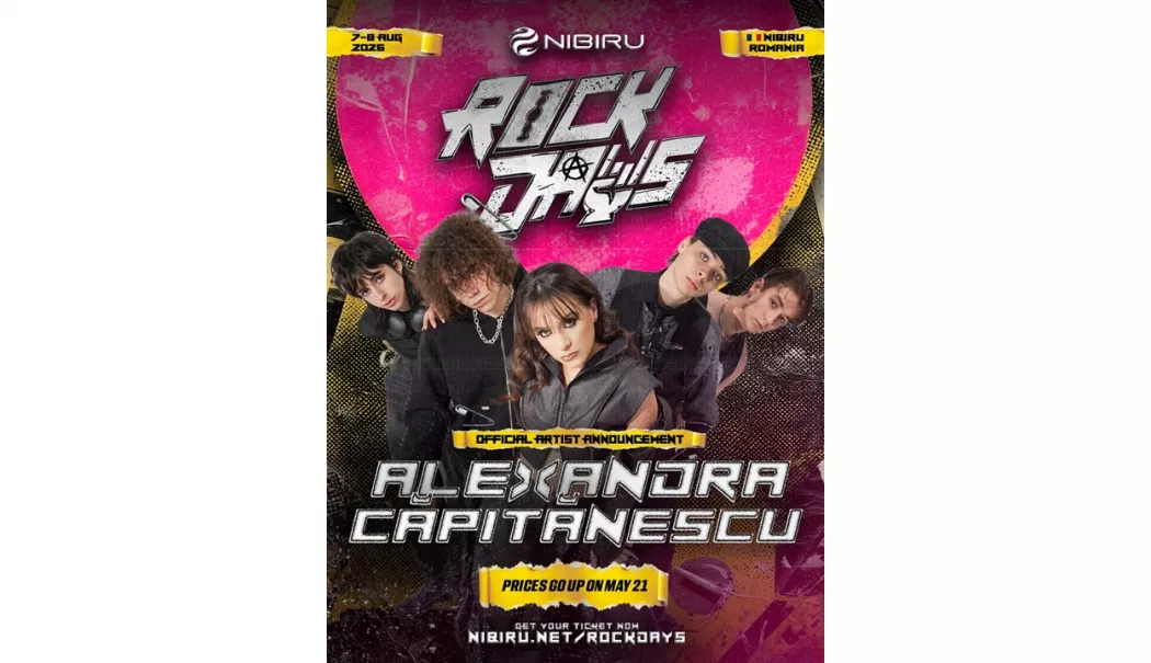 Alexandra Căpitănescu, direct de pe scena Eurovision pe scena ROCK DAYS la NIBIRU