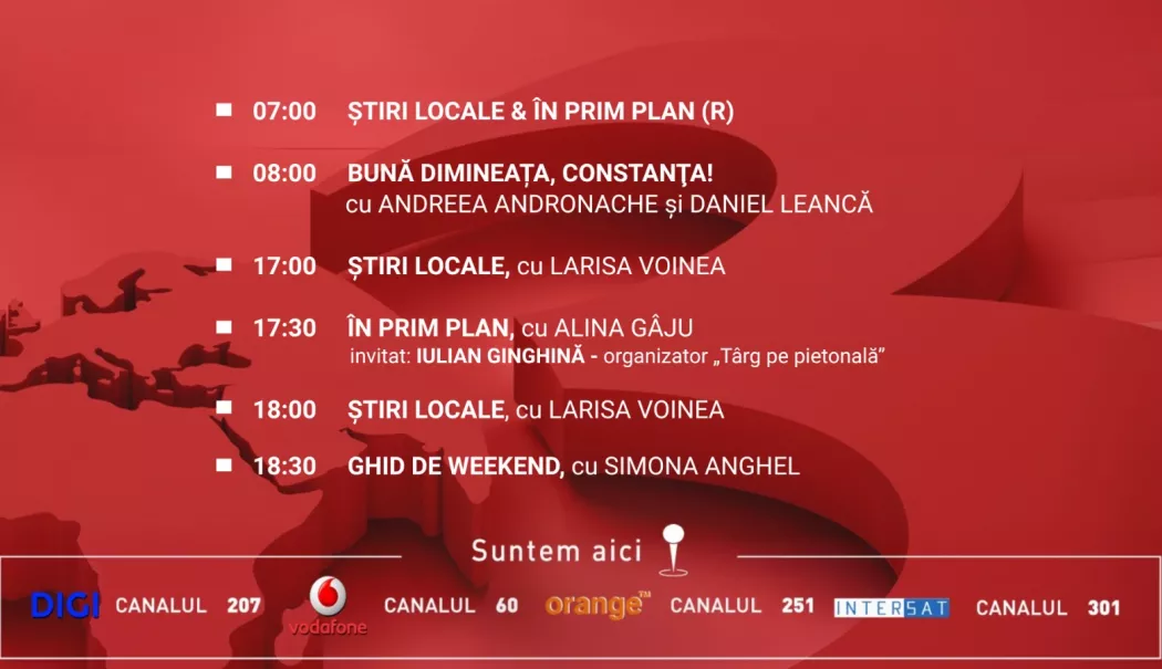 Programul ziliei de joi, 21 mai, de la Antena 3 Constanța - program-1779295549.webp