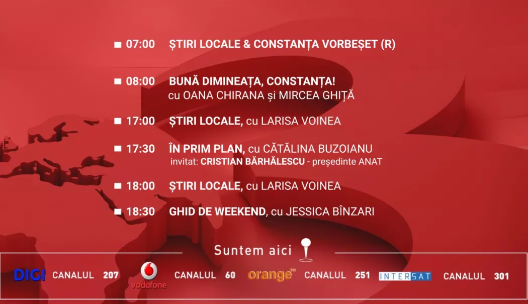 Programul zilei de joi, 4 iunie, de la Antena 3 Constanța