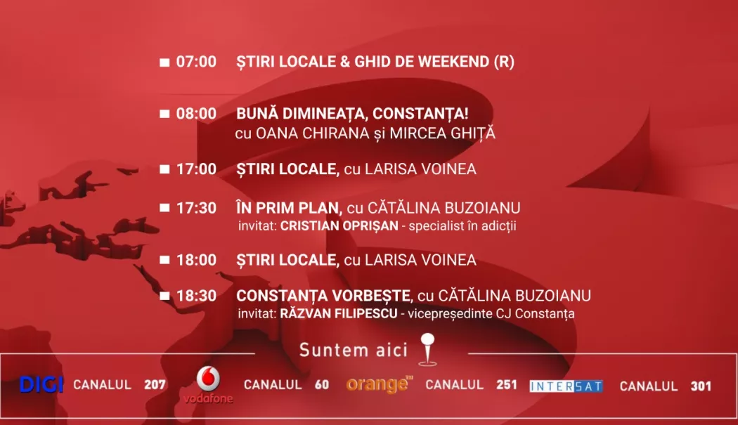 Foto - Programul zilei de vineri, 5 iunie, de la Antena 3 Constanța