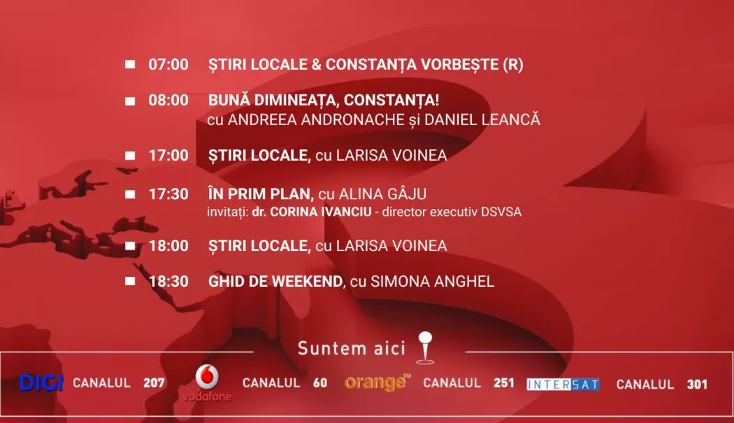 Foto - Programul zilei de joi, 18 iunie, de la Antena 3 Constanța