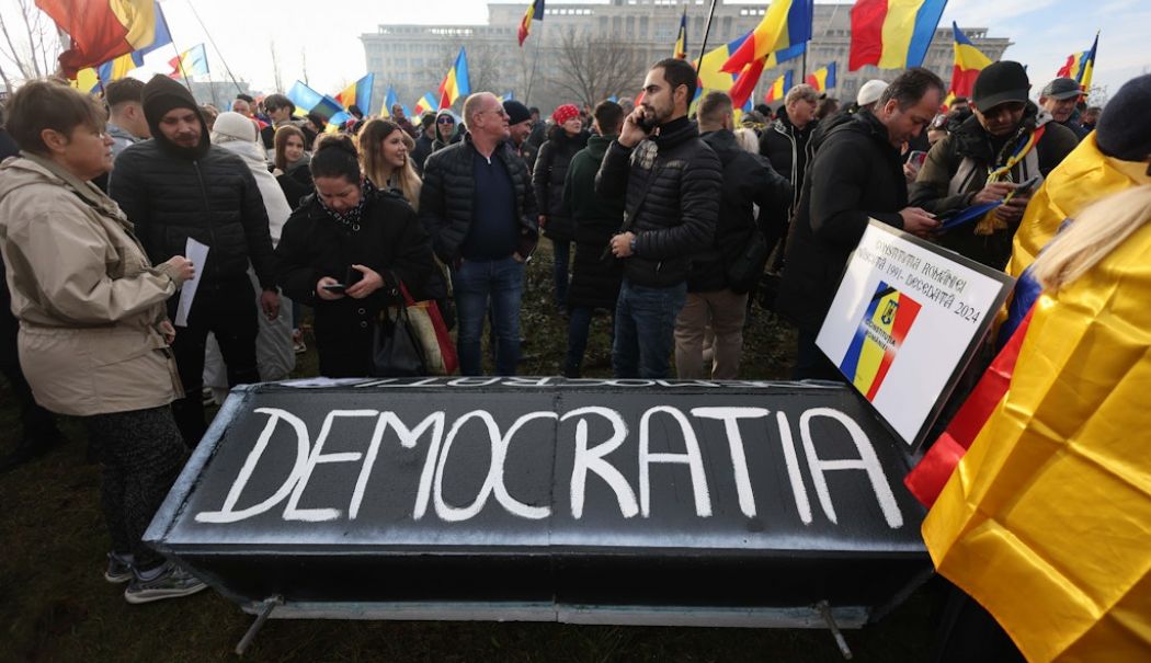 Protest împotriva anulării alegerilor. George Simion: 