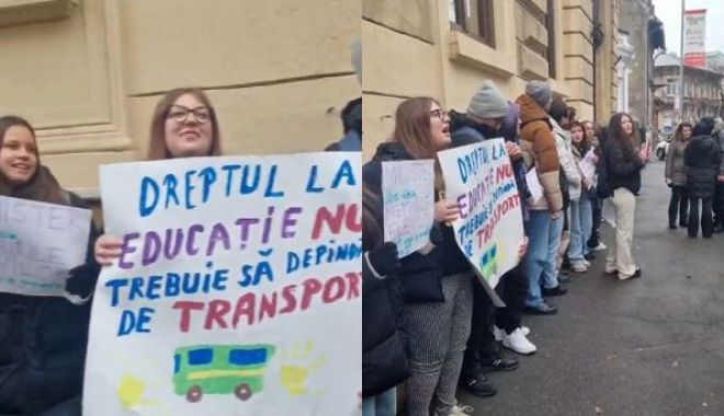 Protest al elevilor: „Ministerul să ne vadă, facem orele în stradă”