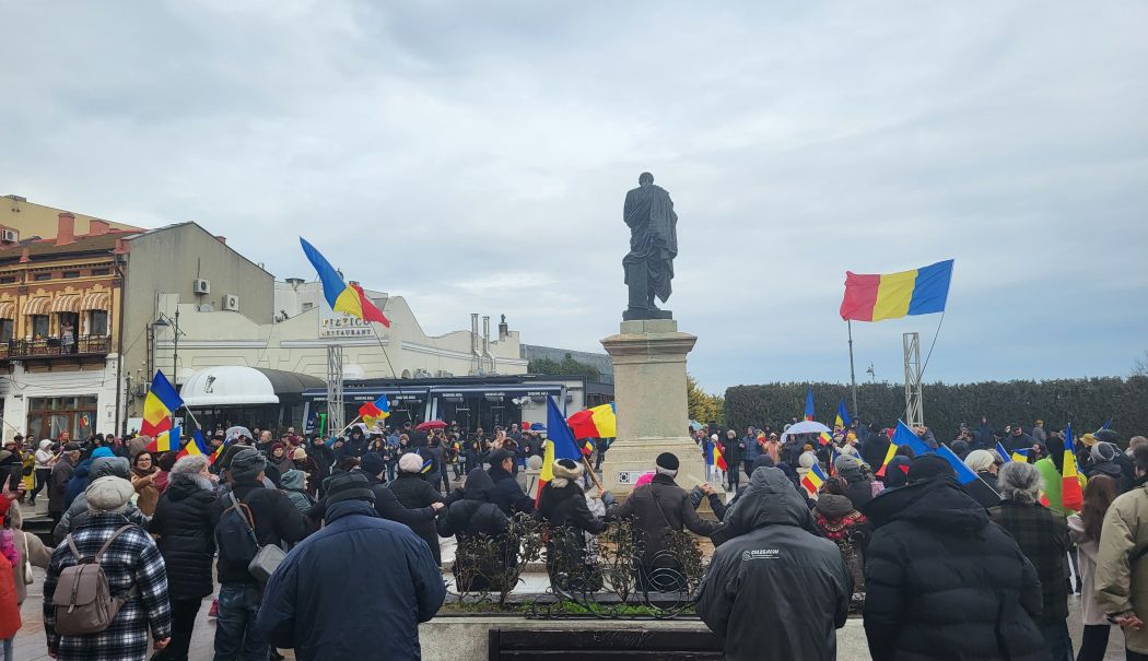 Hora Unirii de la Constanța s-a transformat în protest. Participanții au strigat 