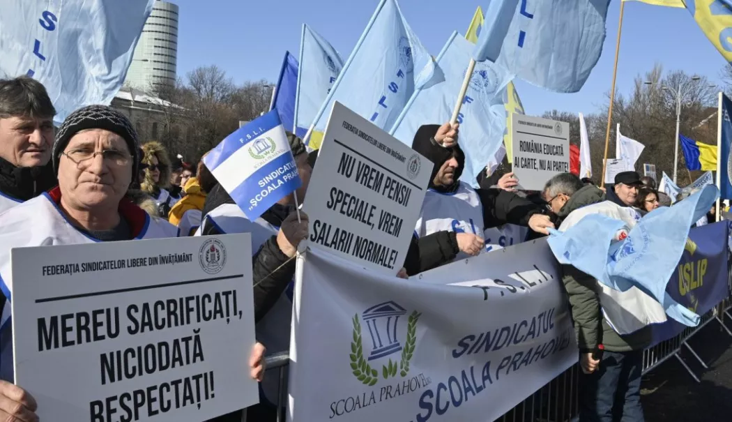 Confederaţiile sindicale organizează joi un protest la Cotroceni - protestalsindicatelordininvatama-1766042767.webp