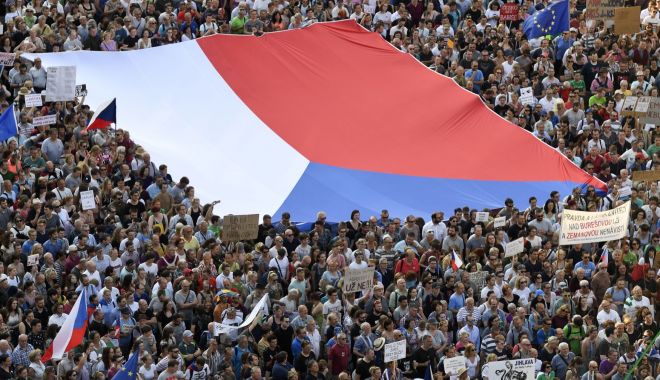 Proteste anticomuniste la Praga. 