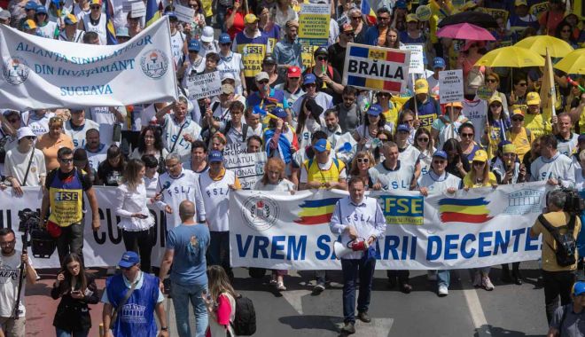 Profesorii vor ieși vineri din nou în stradă. Lider de sindicat spune că mitingul de amploare va avea loc - protestsindicateprofesorimitingg-1686231618.jpeg