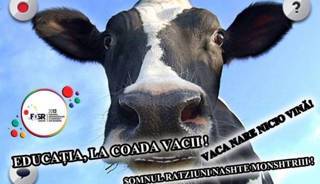 Studenții precizează: vaca nu a avut de suferit! - proteststudenti1375890489-1375980074.jpg