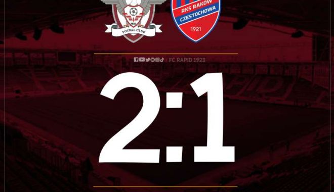 Ftobal: FC Rapid a învins cu 2-1 vicecampioana Poloniei, Rakow Czestochowa, în ultimul amical din Antalya - rapid-1642176762.jpg