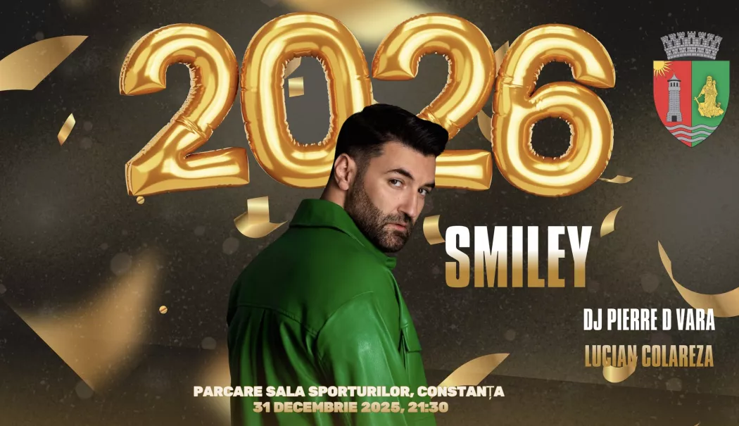 Revelion 2026 la Constanța: Smiley, DJ Pierre D’Vară și Lucian Colareza, pe scenă în noaptea dintre ani