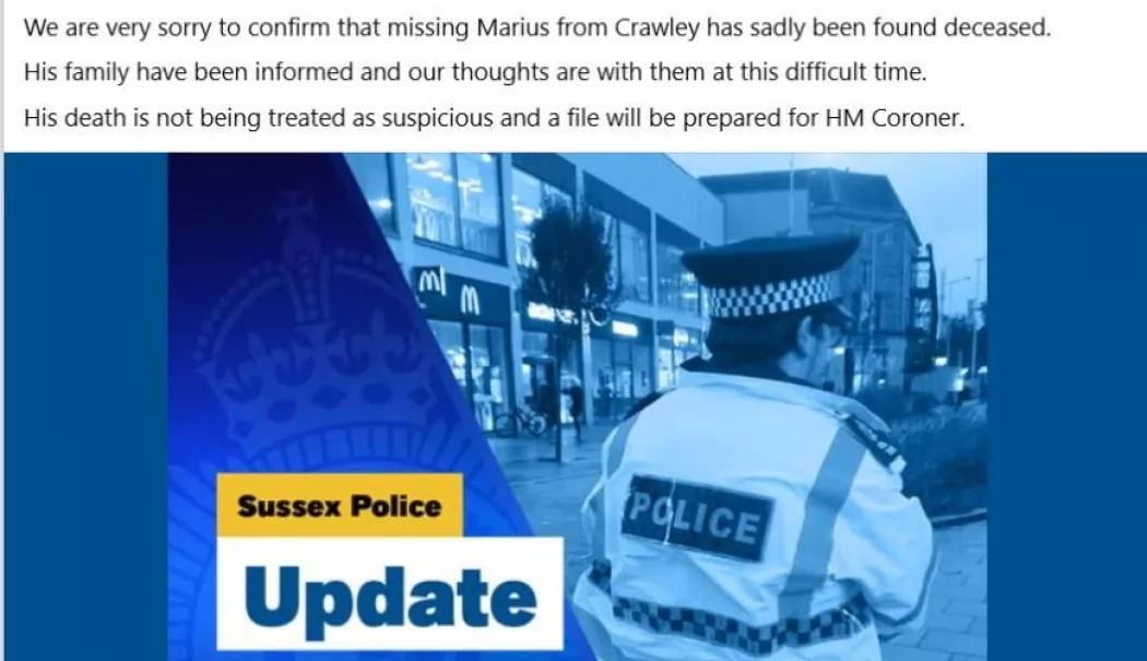Românul dispărut fără urmă în Anglia a fost găsit mort - roman-1770715158.webp