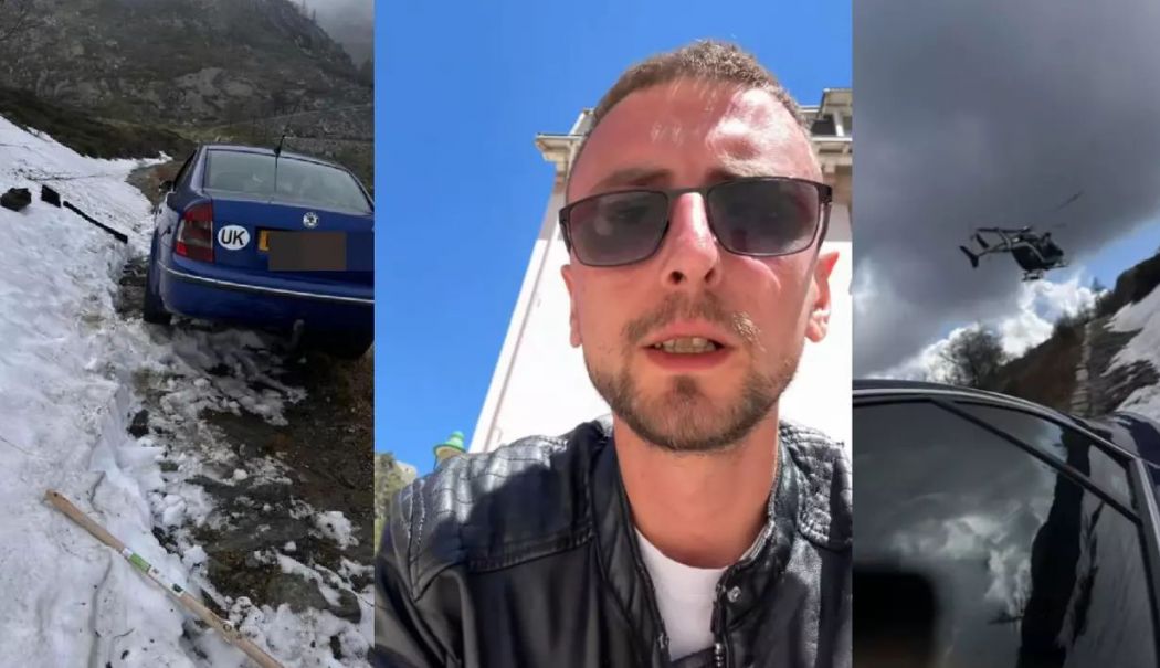 Românul salvat din Alpi s-a întors să-și recupereze mașina și a rămas, din nou, izolat în munți