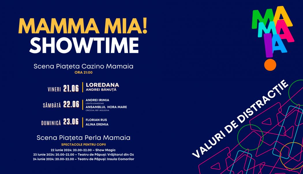 Minivacanța de Rusalii la Mamaia: Valuri de Distracție și Concerte Senzaționale sub conceptul MAMMA MIA ! SHOWTIME