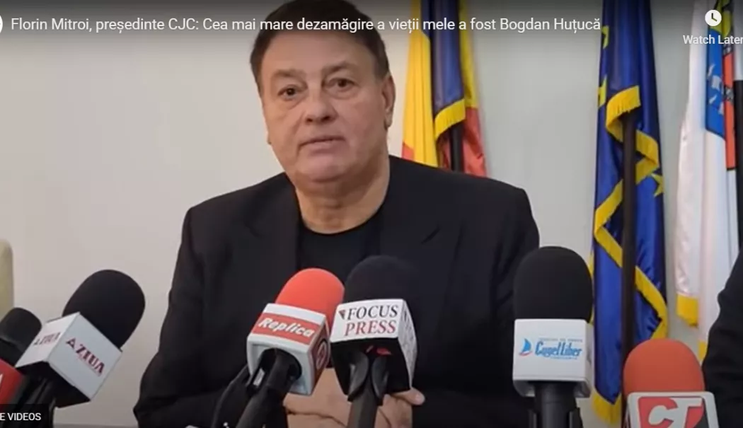 Florin Mitroi, președinte CJC: Cea mai mare dezamăgire a vieții mele este Bogdan Huțucă