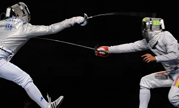 Scrimă: Echipa masculină de sabie a României, pe locul șapte la Mondiale - scrimasabie3mediafax-1406018782.jpg