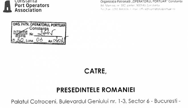 Patronatul din portul Constanța îi scrie președintelui Iohannis - scrisoarepage1-1427909630.jpg