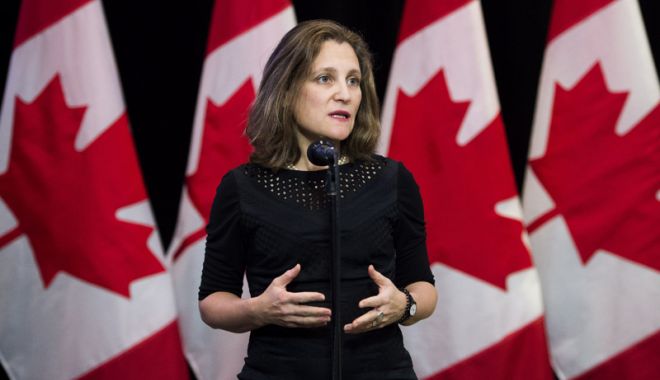 Șefa diplomației canadiene denunță  taxele absurde impuse de SUA - sefa-1528981891.jpg