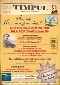 Tradiţia continuă. Iată când vor avea loc Seratele „Eminescu, jurnalistul” - serateleeminescujurnalistul-1652442830.jpg