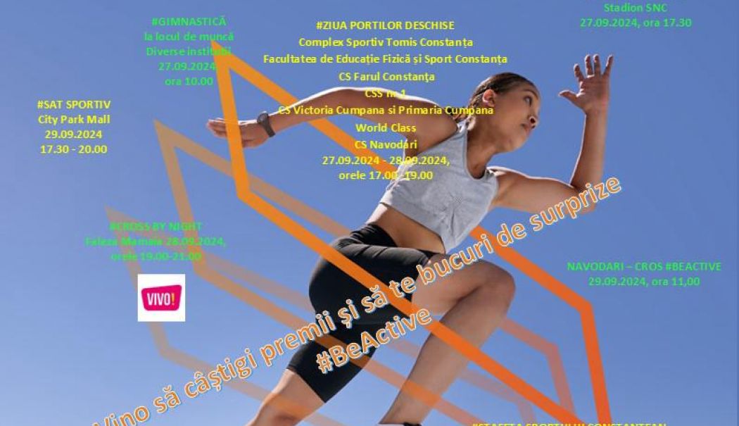 Astăzi se deschide Săptămâna Europeană a Sportului la Constanța
