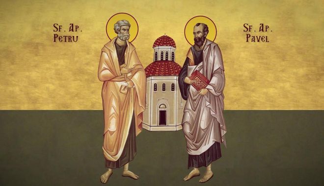 Credincioşii îi cinstesc pe Sfinţii Apostoli Petru şi Pavel - sfinti-1624899553.jpg