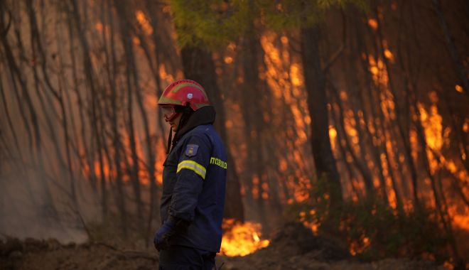 Incendiu puternic pe insula grecească Thasos! Oamenii au fost evacuaţi de urgenţă