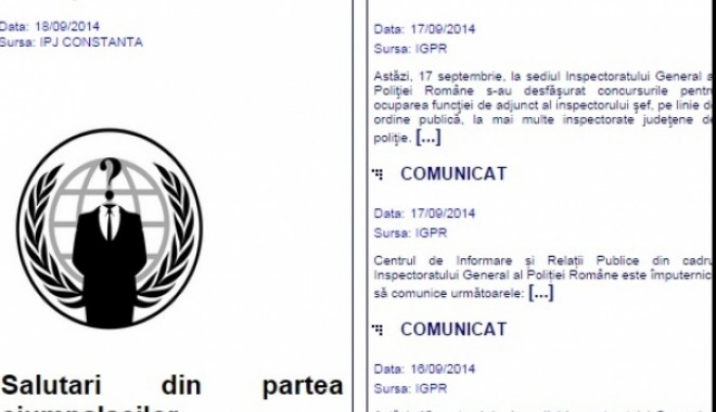 Site-ul Poliției a fost spart de hackerii Anonymous - sitepolitiespart-1411145460.jpg