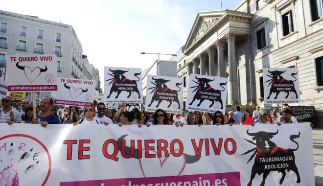 Spaniolii nu mai vor coride! Manifestații de amploare, la Madrid - spaniolii-1473597927.jpg