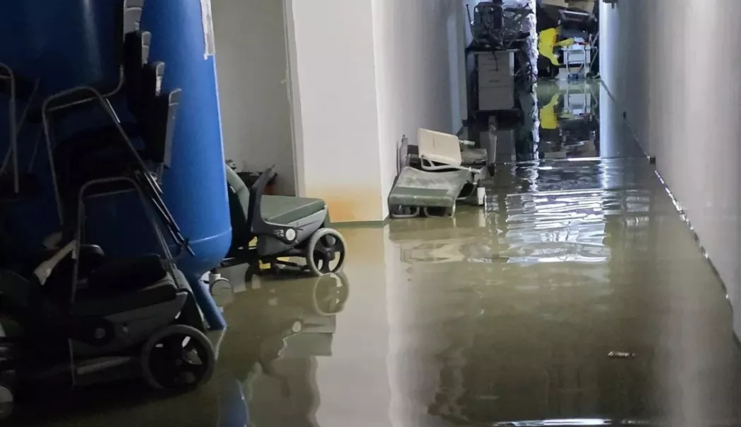 Foto - Spitalul Județean din Focșani, grav afectat de ploile torențiale. Au fost distruse medicamente și consumabile
