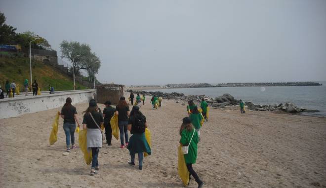 Galerie foto. Sute de kg de deșeuri colectate de voluntari de pe plaja din Mangalia - sutedekgdedesuri3-1431952581.jpg